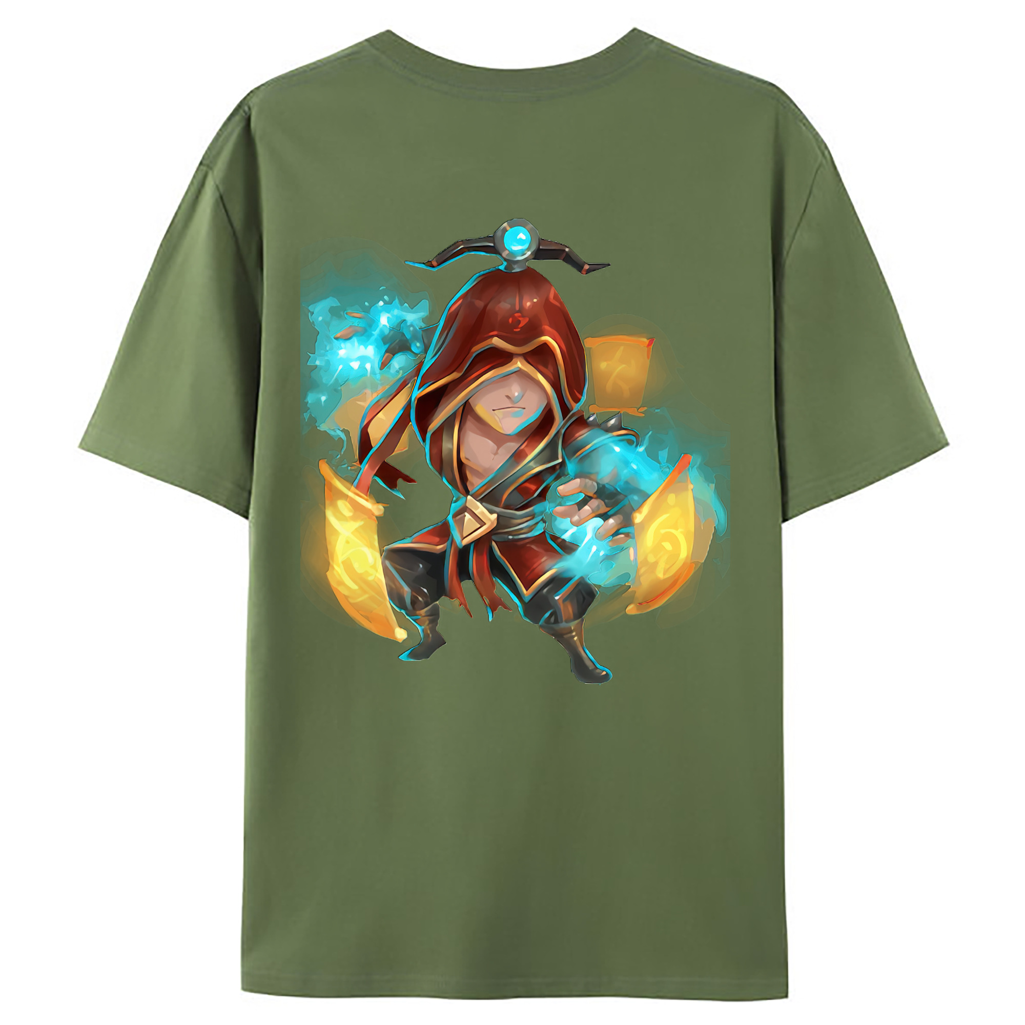 （画像用） リーグ・オブ・レジェンド League of Legends LOL 綿100％ メンズ半袖Tシャツ（バックプリント） 通気性